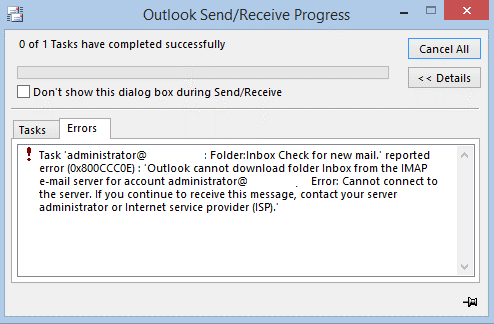 cannot sync charter.net email on outlook 2016 for mac