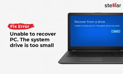 Unable to recover PC. The system drive is too small