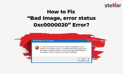 Bad Image error status 0xc0000020