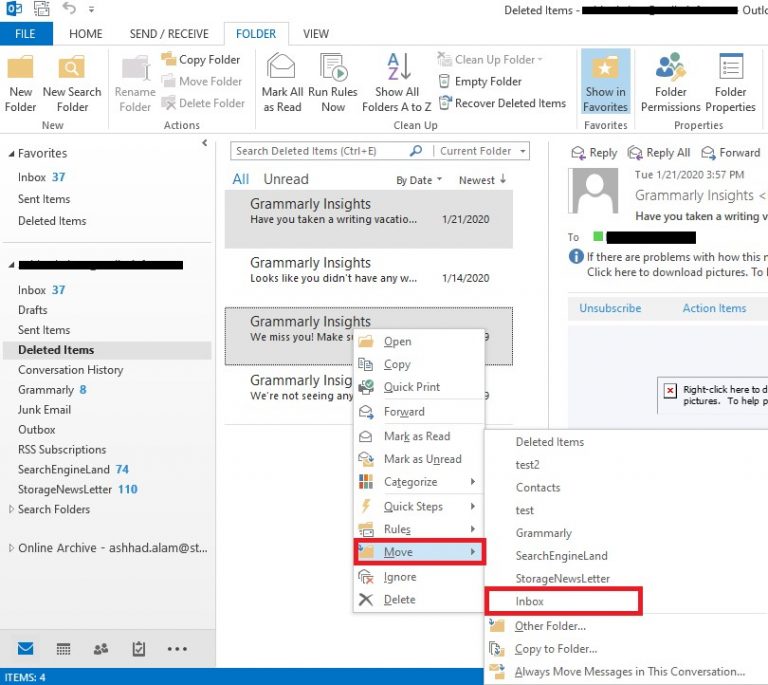 Recover Deleted Emails from Outlook 2016/2013/2010