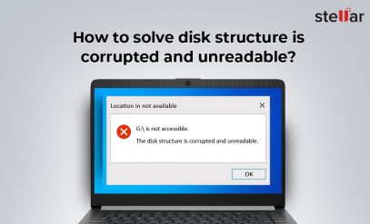 the disk structure is corrupted and unreadable