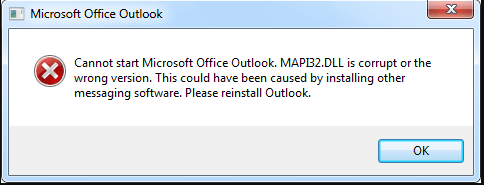 Fix Outlook MAPI32.DLL Error