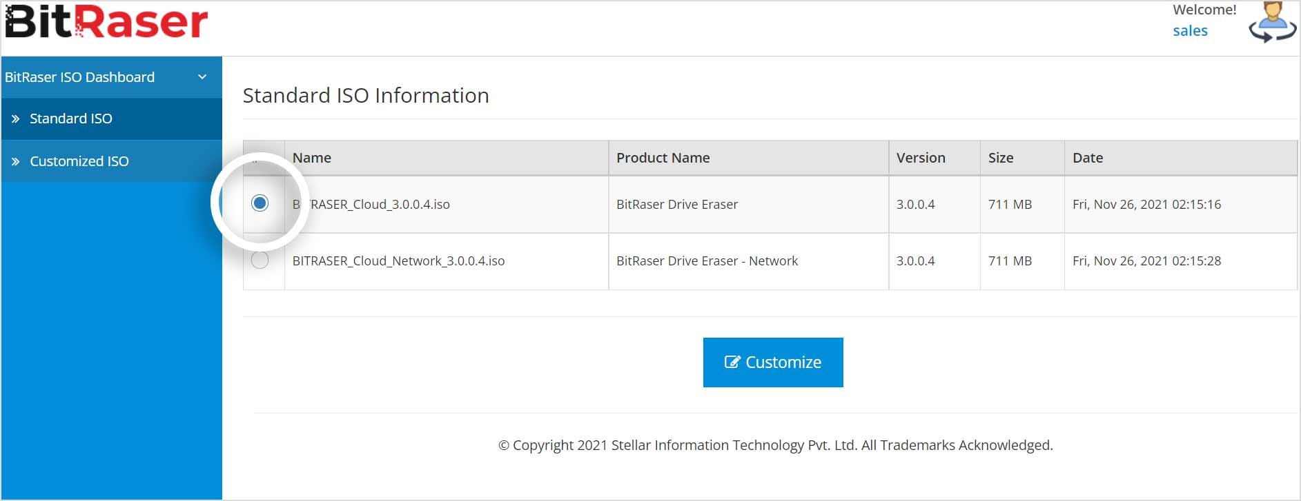 Available BitRaser Custom ISO 