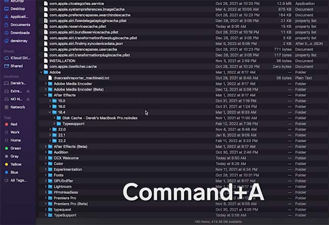 Now-select-all-the-folders-by-pressing-Command