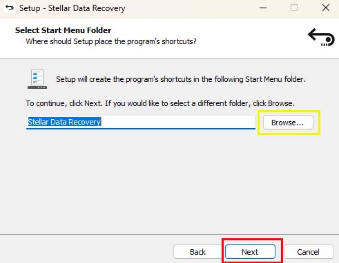 Specify where you want the program to be installed