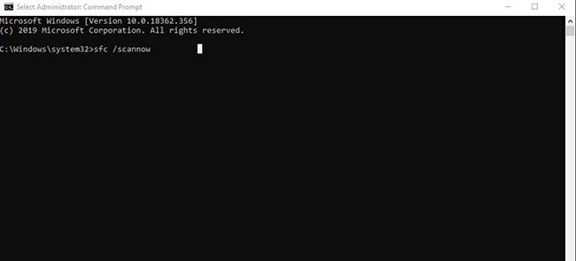 In the Command Prompt window, type “sfc -scannow