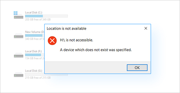 How To Fix "A Device Which Does Not Exist Was Specified" Error?