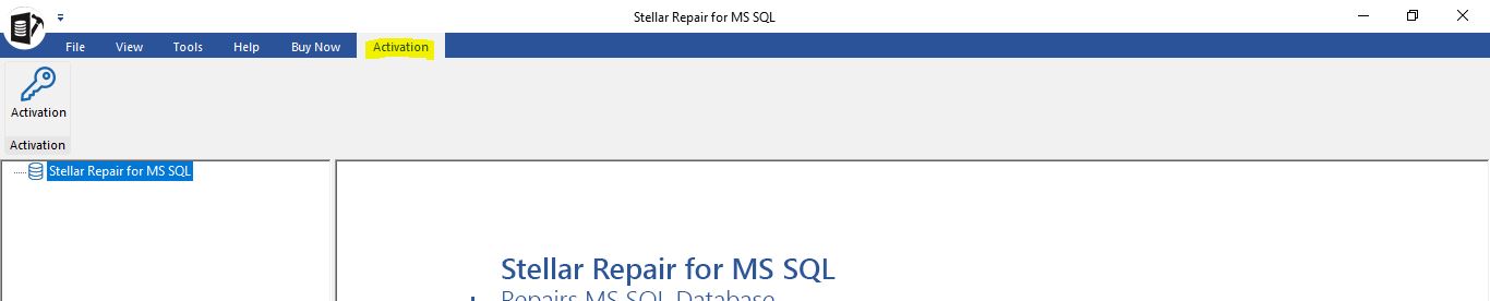 Activation Key for Stellar Repair for MS SQL