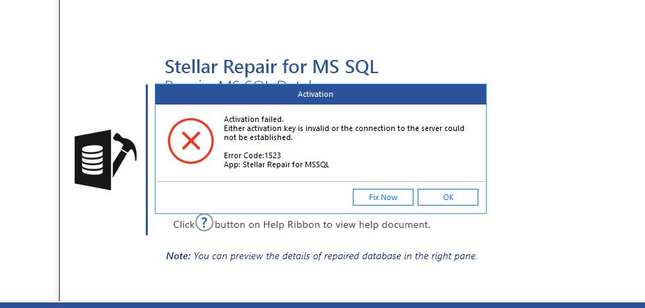 Activation Key for Stellar Repair for MS SQL