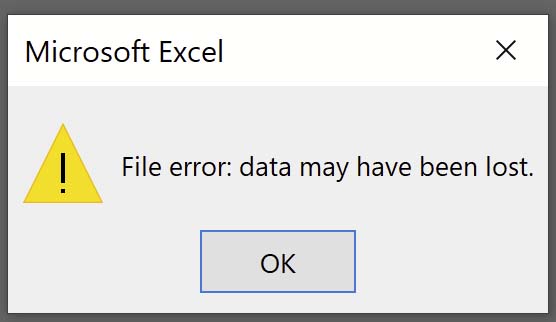 File Error-Data may have been lost