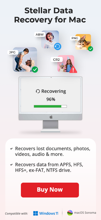 Stellar Data Recovery For Mac Side Banner