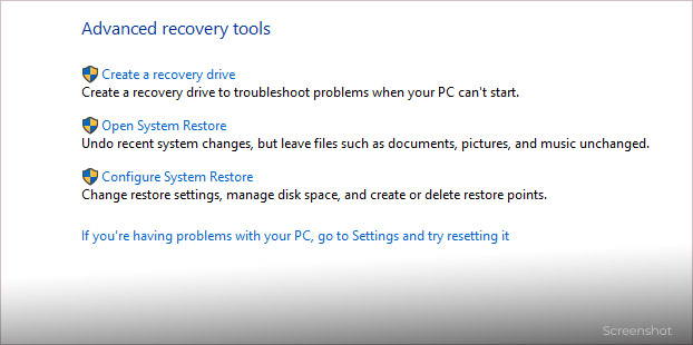 Open System Restore