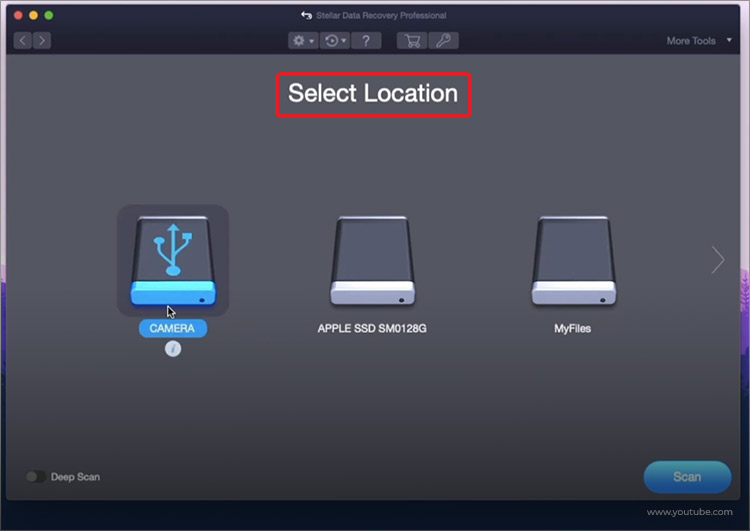 next screen will show you all the storage devices connected to your computer