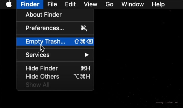 you can empty the Trash bin on a Mac with a single click