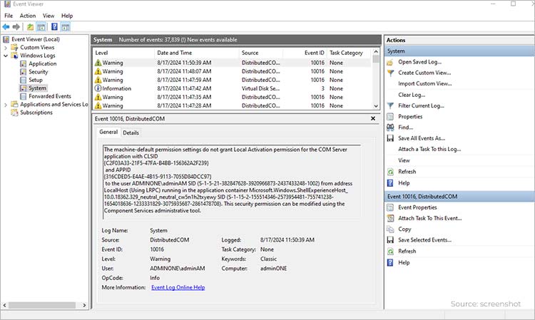 Expand Windows Logs