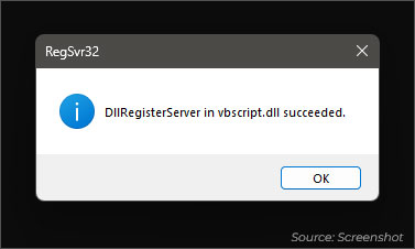 You will get a success dialog box