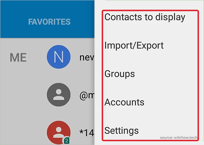 upper-right corner and select Import-Export