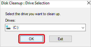 Type Disk Cleanup to open the tool